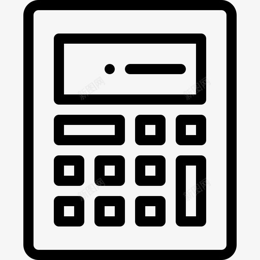 计算器金融104线性图标svg_新图网 https://ixintu.com 线性 计算器 金融