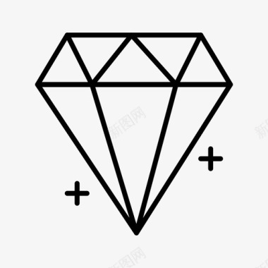 钻石电子商务珠宝图标图标