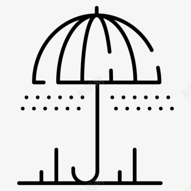 雨春伞图标图标
