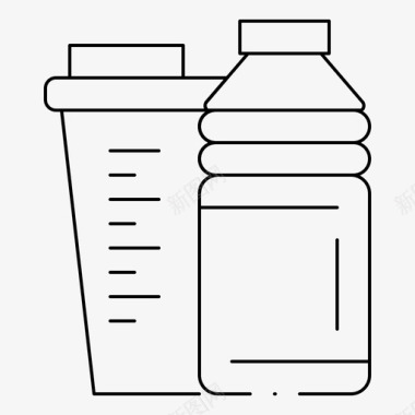 瓶子饮料能量图标图标