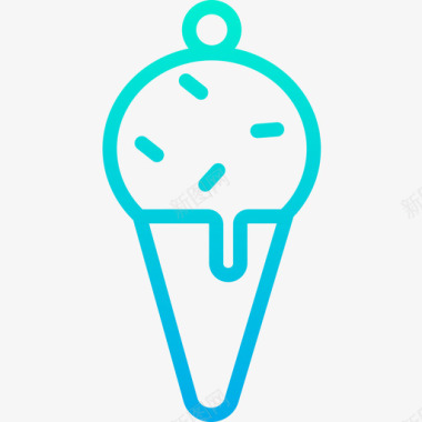 冰淇淋筒旅行189梯度图标图标
