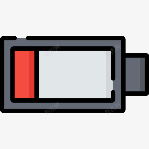 电池电量低摄像头接口16线性颜色图标svg_新图网 https://ixintu.com 接口 摄像头 电池 电量 线性 颜色
