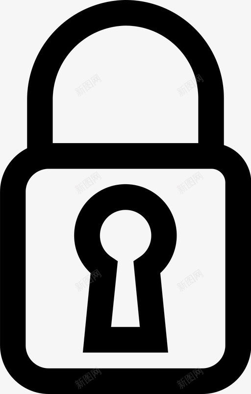 锁安全用户界面图标svg_新图网 https://ixintu.com 安全 用户界面