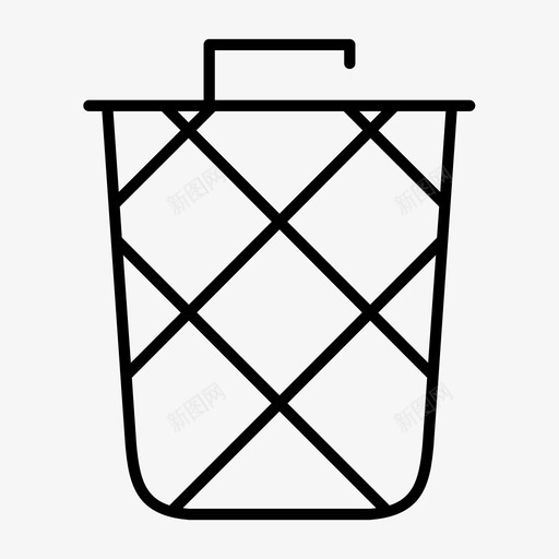 垃圾桶删除丢弃图标svg_新图网 https://ixintu.com 丢弃 其他 删除 回收 垃圾桶