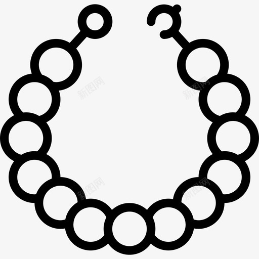 珍珠项链珠宝8直线型图标svg_新图网 https://ixintu.com 珍珠项链 珠宝8 直线型