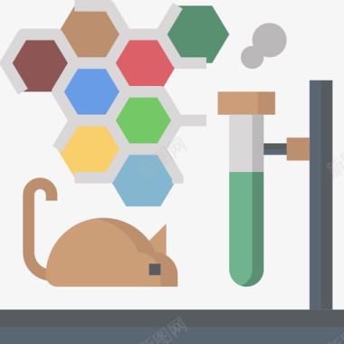 动物试验遗传学和生物工程2平面图标图标