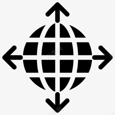 商业网络全球国际商业图标图标