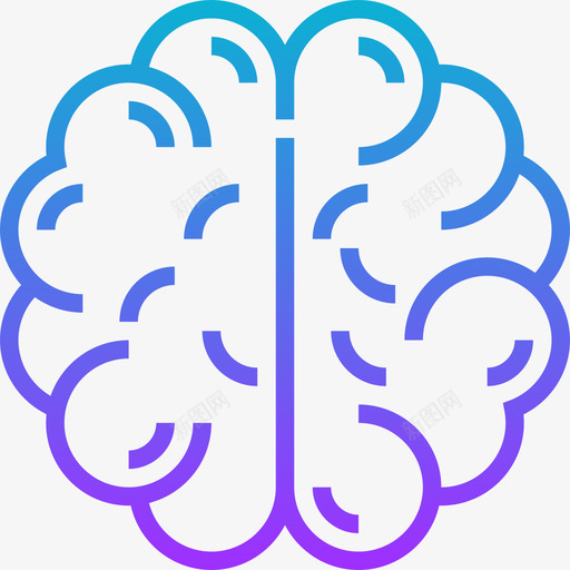 大脑人体器官5梯度图标svg_新图网 https://ixintu.com 人体 器官 大脑 梯度