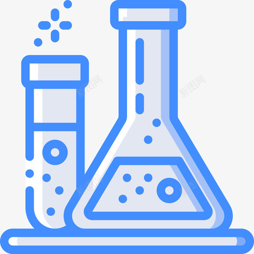 蓝色科学瓶65图标svg_新图网 https://ixintu.com 科学 蓝色