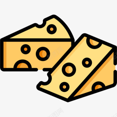 奶酪荷兰奶酪11原色图标图标