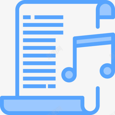音乐文件和文档36蓝色图标图标