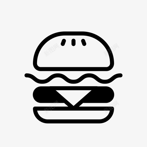 汉堡美式芝士汉堡图标svg_新图网 https://ixintu.com 元素 快餐 汉堡 爱国 美国 美式 自由 芝士