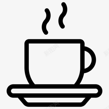 热茶杯碟铁板茶图标图标