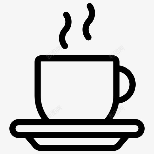 热茶杯碟铁板茶图标svg_新图网 https://ixintu.com 产品 发布 图标 展示 杯碟 模块 热茶 线图 茶杯 铁板