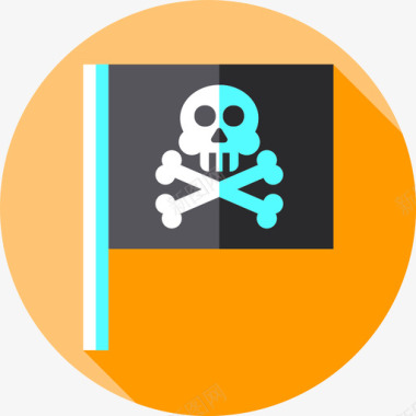 海盗旗海盗36扁平图标图标