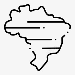 5种国家钱币标志矢量巴西国家地图图标高清图片