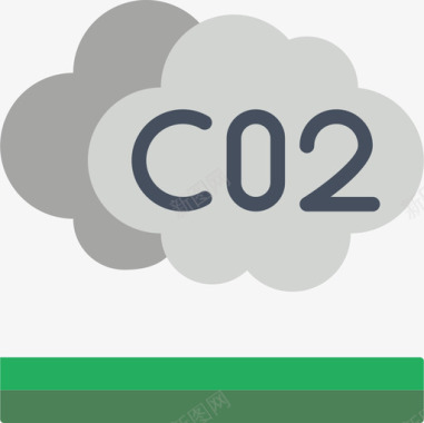 二氧化碳自然灾害11平坦图标图标