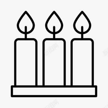 蜡烛教堂宗教图标图标