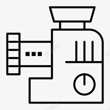 绞肉机厨房手册图标图标
