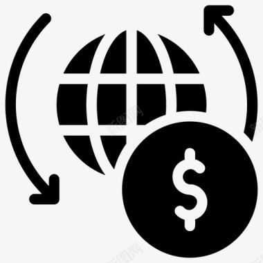 全球商务金融全球商人图标图标