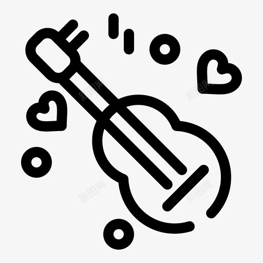 吉他乐器爱情图标svg_新图网 https://ixintu.com 2月 乐器 吉他 收藏 歌曲 爱情 界面 网页 音乐