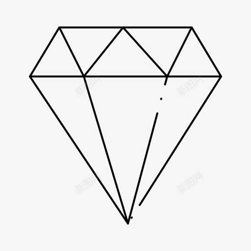 钻石珠宝基本ui元素虚线图标svg_新图网 https://ixintu.com 基本ui元素虚线 珠宝 钻石