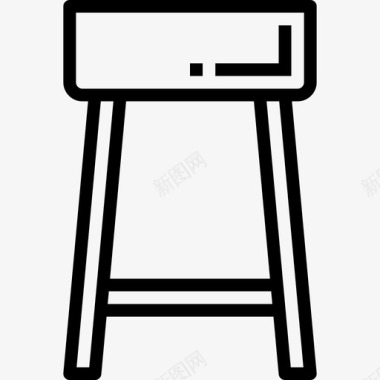 座椅家具106直线型图标图标