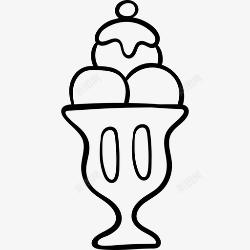 冰淇淋生日68黑色图标svg_新图网 https://ixintu.com 冰淇淋 生日 黑色