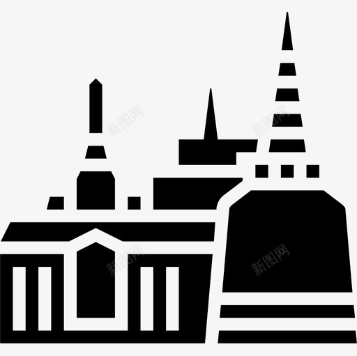 曼谷宫殿标志和地标2实心图标svg_新图网 https://ixintu.com 实心 曼谷宫殿标志和地标2