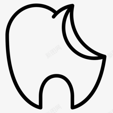 断牙护理牙齿图标图标