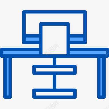 桌面家具34蓝色图标图标