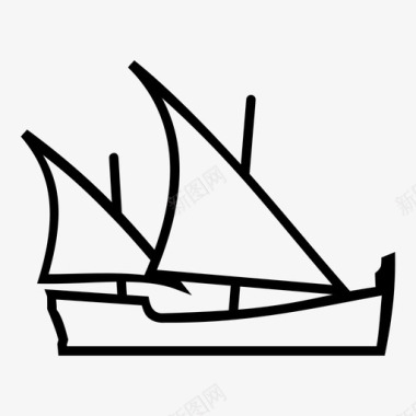 帆船船历史图标图标