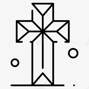 十字架教堂教区图标图标