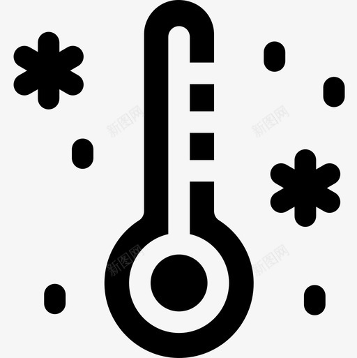 温度计冬季63充满图标svg_新图网 https://ixintu.com 充满 冬季 温度计