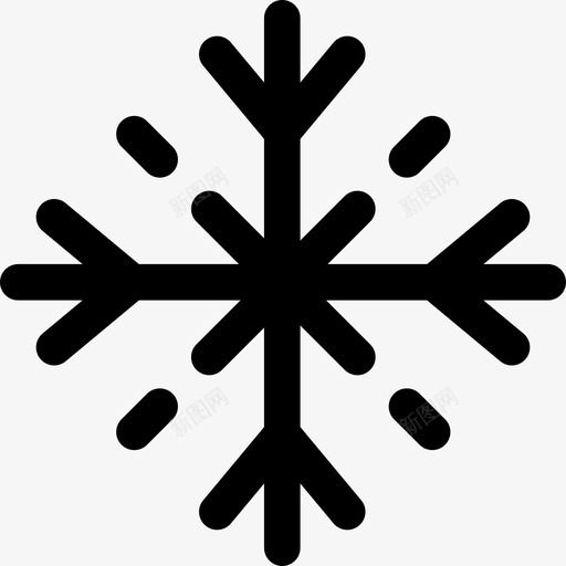 雪花寒冷冰冻图标svg_新图网 https://ixintu.com 冬天 冰冻 寒冷 雪花 霜冻