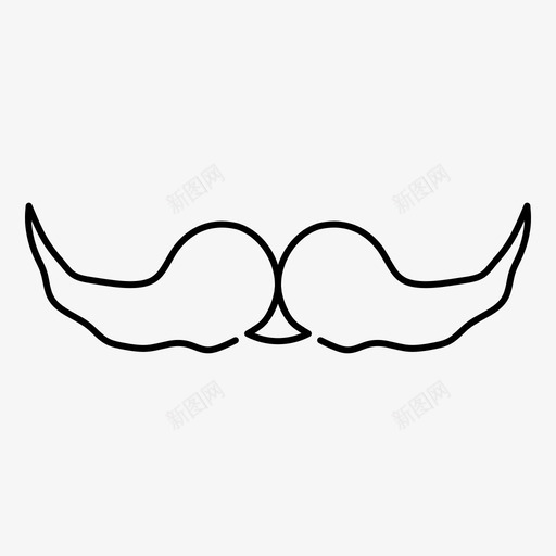 胡子时髦男图标svg_新图网 https://ixintu.com 2月 movember v5 web 时髦 界面 系列 胡子