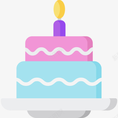蛋糕派对和庆祝活动12扁平图标图标