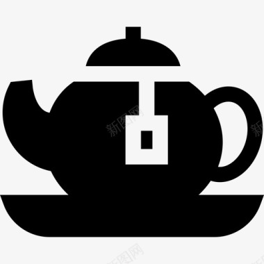 茶壶21号咖啡厅装满图标图标