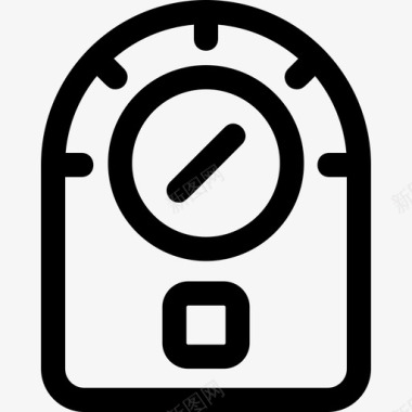 计时器速度表时间5线性图标图标