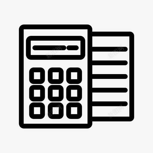 计算器和纸张商务计数图标svg_新图网 https://ixintu.com 办公室 商务 纸张 计数 计算器 财务