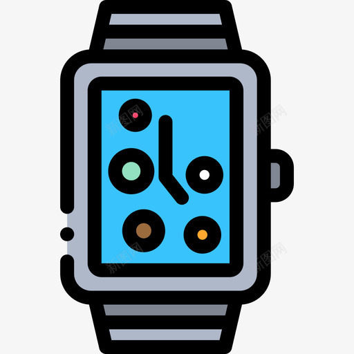 智能手表速度表时间10线性颜色图标svg_新图网 https://ixintu.com 度表 手表 时间 智能 线性 速度 颜色