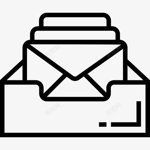 收件箱电子邮件信封图标svg_新图网 https://ixintu.com 信件 信封 收件箱 概要 电子邮件 邮箱 集合