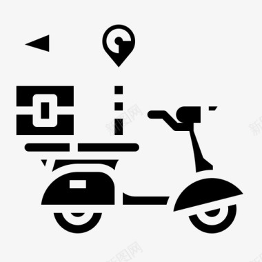送货自行车摩托车图标图标