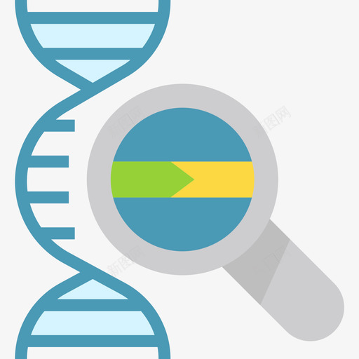 Dna遗传学扁平图标svg_新图网 https://ixintu.com Dna 扁平 遗传学