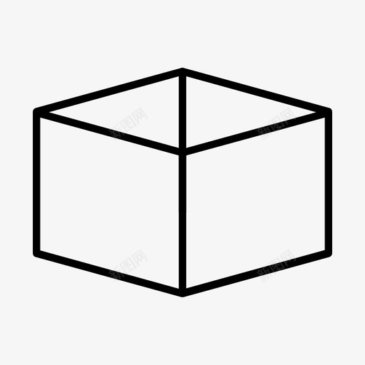 立方体盒子纸板图标svg_新图网 https://ixintu.com 文件 文件夹 盒子 立方体 纸板