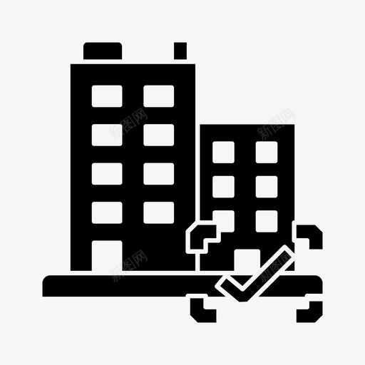 经核实的建筑物公寓复选标记图标svg_新图网 https://ixintu.com 不动产 公寓 复选标记 已售 经核实的建筑物 财产