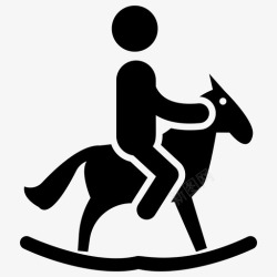 骑马者摇摆马乐趣骑马者图标高清图片