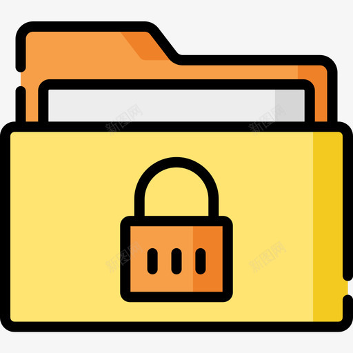 文件夹保护安全4线性颜色图标svg_新图网 https://ixintu.com 保护 安全 文件夹 线性 颜色