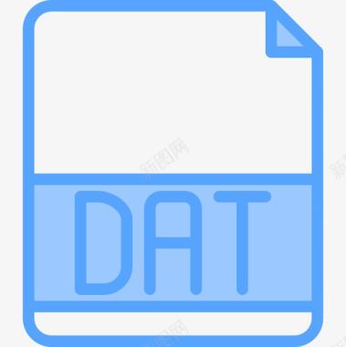 Dat文件扩展名5蓝色图标图标