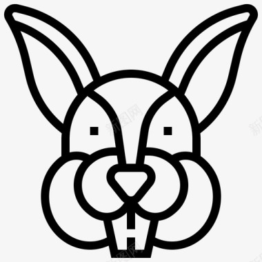 兔子动物画图标图标